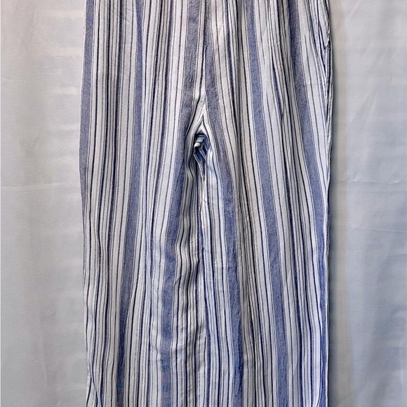 Fresh Produce Surfside Selena Blue Stripe Wide Leg Beach Resort Pant Size L - Picture 3 of 6